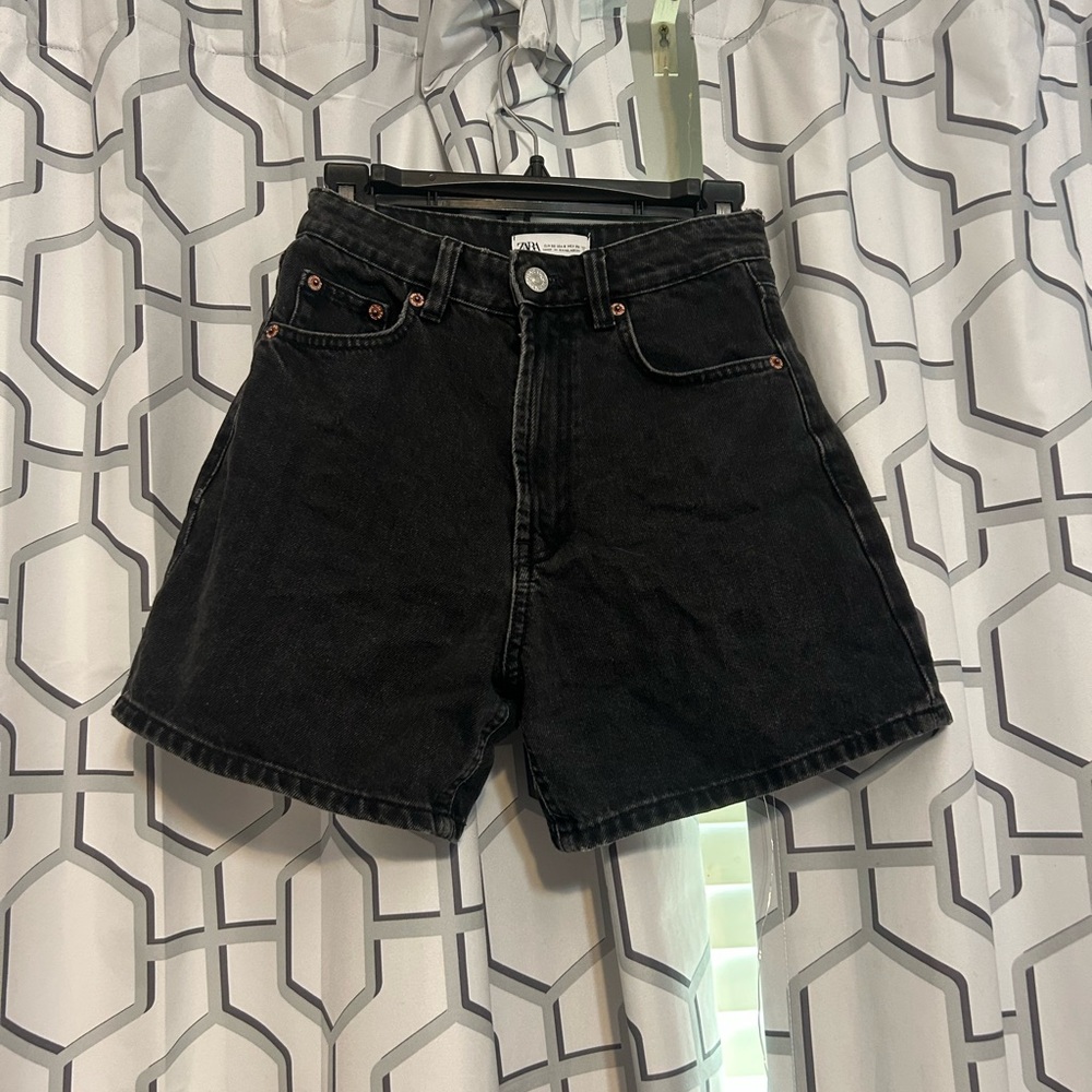 Zara Black Jean Shorts